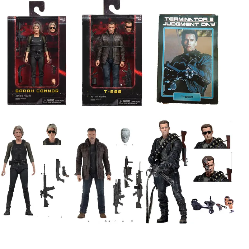 

18cm New NECA Terminator T-800 Dark Fate Sarah Connor Action Figure Collectible Model Toy Gift