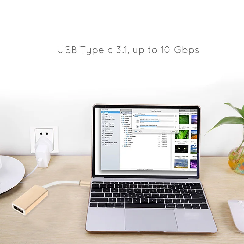 Кабель конвертер с USB 3 1 на Порт DP 10 Гбит/с 4K 30 Гц 1080P 60 видео AV адаптер для Macbook Air
