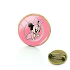Модная трендовая брошь Disney с Микки Маусом, стеклянная купольная брошь с кабошоном, аксессуары для женщин, ювелирные изделия