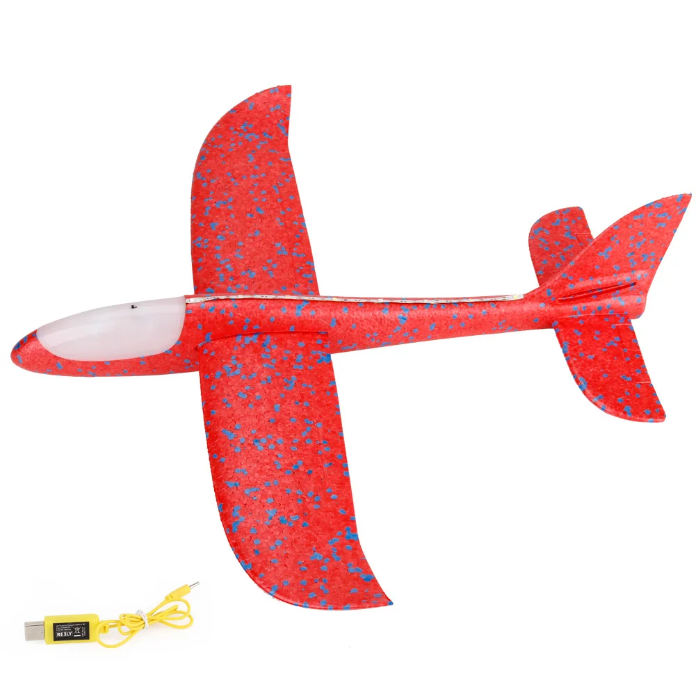 

LED Light Hand Launch Throwing Foam Glider Aircraft Airplane Outdoor Kids Toys understand principles aircraft flight
