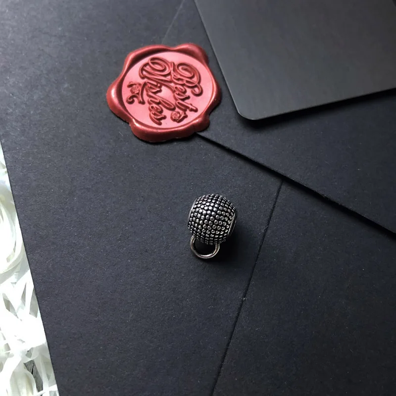 Бусины-переноски из серебра 925 пробы с черным и белым фианитом |