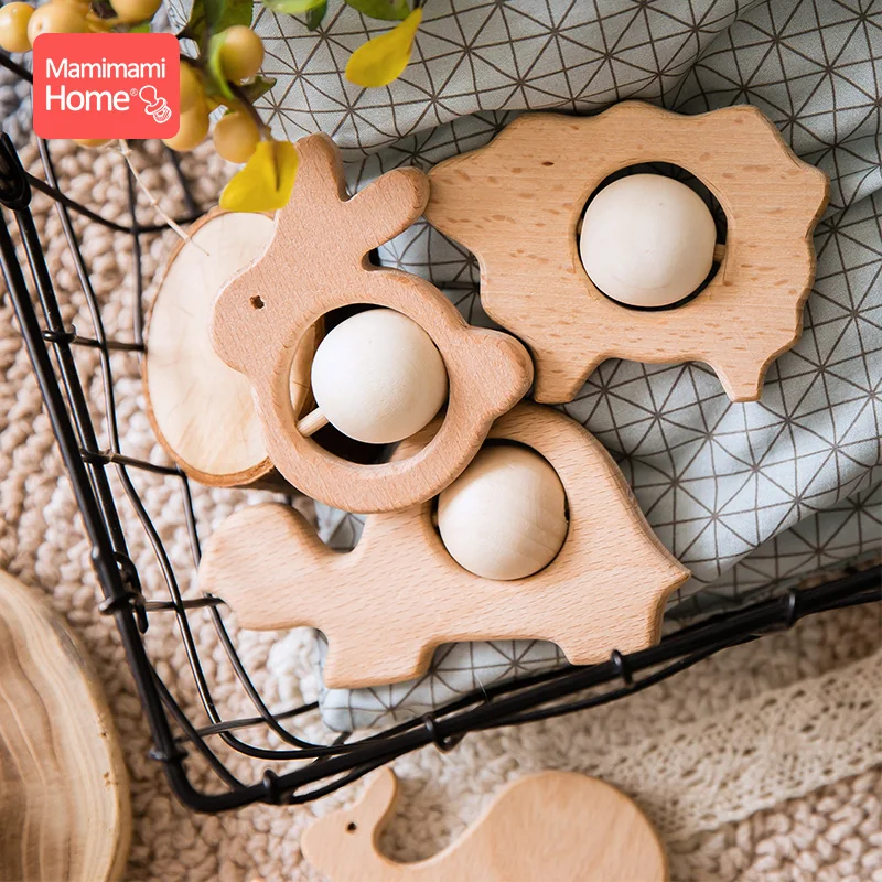 1 шт Детские деревянный Прорезыватель для зубов музыка погремушкой BPA бесплатно