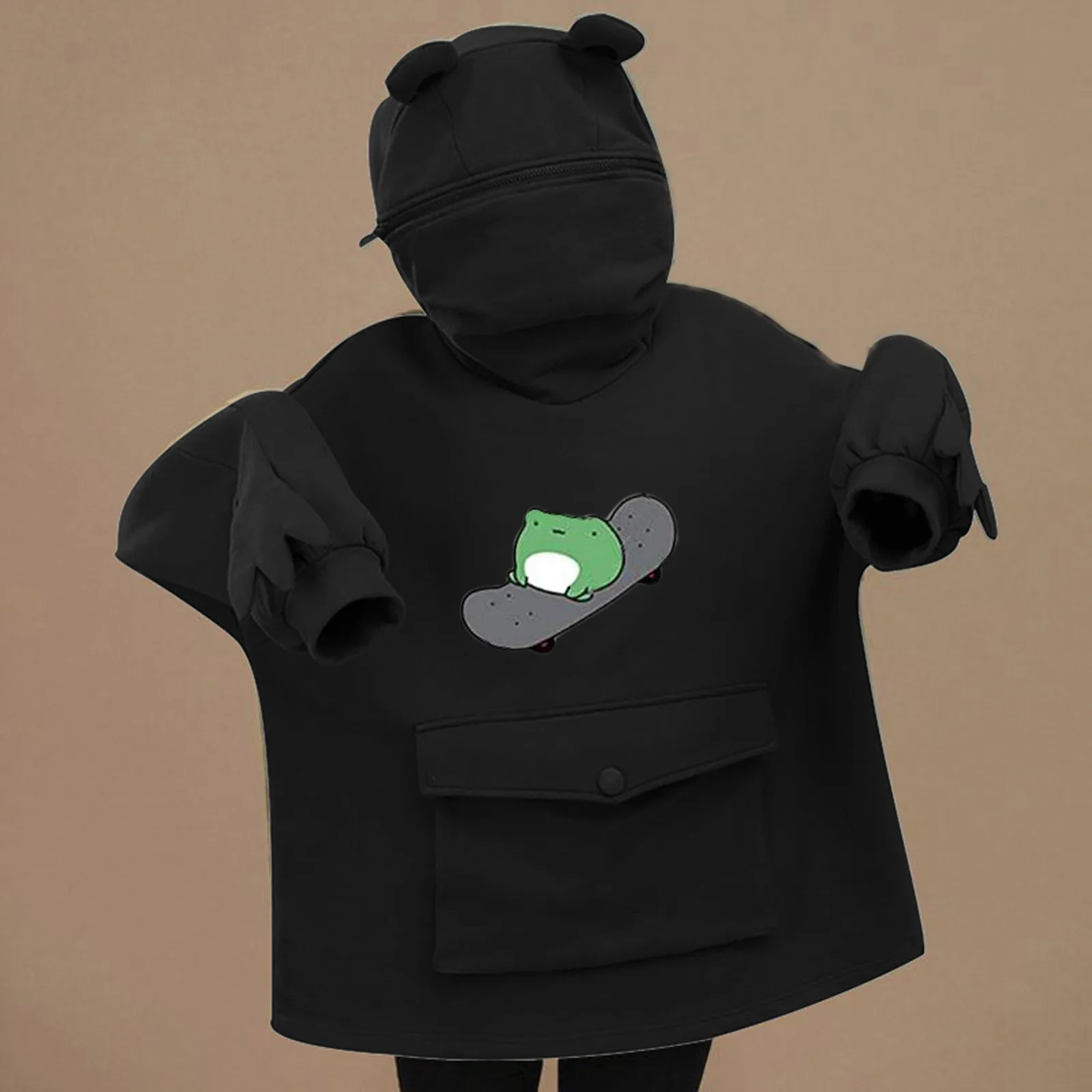 Свитшот для девочек в стиле Харадзюку женские толстовки пуловер с забавной