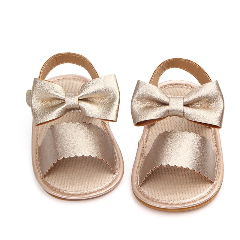 

2018 Newborn Baby Girl Sandals Newborn Kid Shoes Fashion PU Bow Baby Girl Sandals Cute Baby Shoes Sandals for Girls