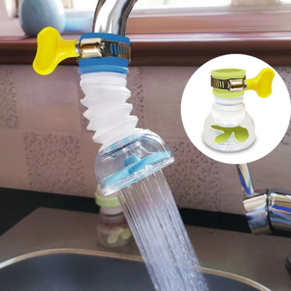 

Kitchen Faucet Splash-proof Shower Filter Water 360 ° Rotating Telescopic Water Filter Water-Saving Device Faucet Booster