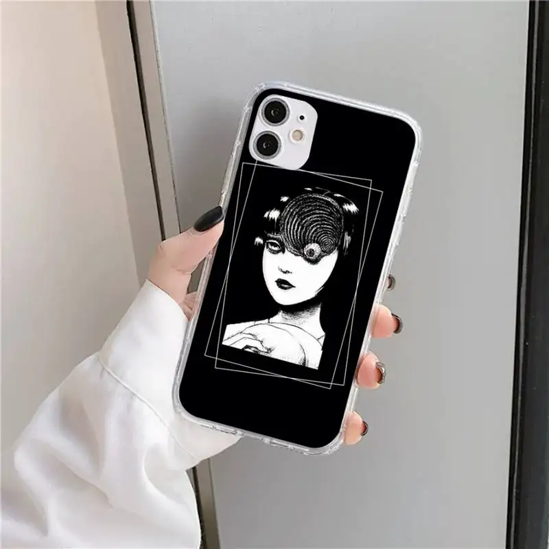 

Japanese horror comic Phone Case Transparent soft For iphone 5 5s 5c se 6 6s 7 8 11 12 plus mini x xs xr pro max