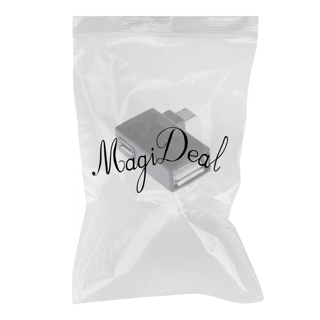 

Portable 90 degree Left Angle Micro USB 2.0 OTG Converter Host Adapter USB Power for Android Smartphone For Samsung For Xiaomi