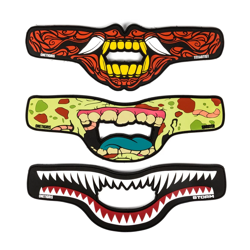 

OneTigris Tactical Foldable Mesh Mask XStorm Airsoft Mask & Patch Combo for Airsoft Paintball With Adjustable Elastic Belt Strap