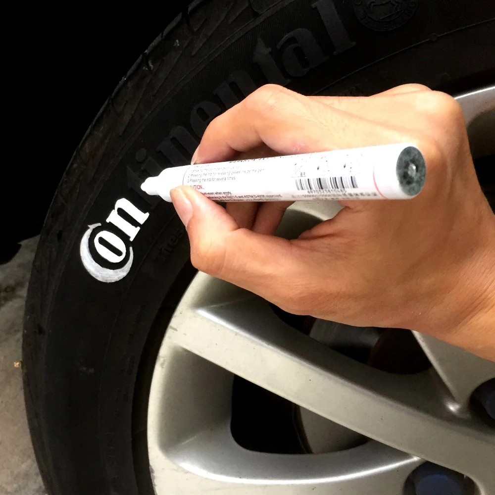 Waterproof Pen Car Tyre Tire Paint Marker Pen for KIA RIO K3 Fiat 500 500S Toyota REIZ PRIUS