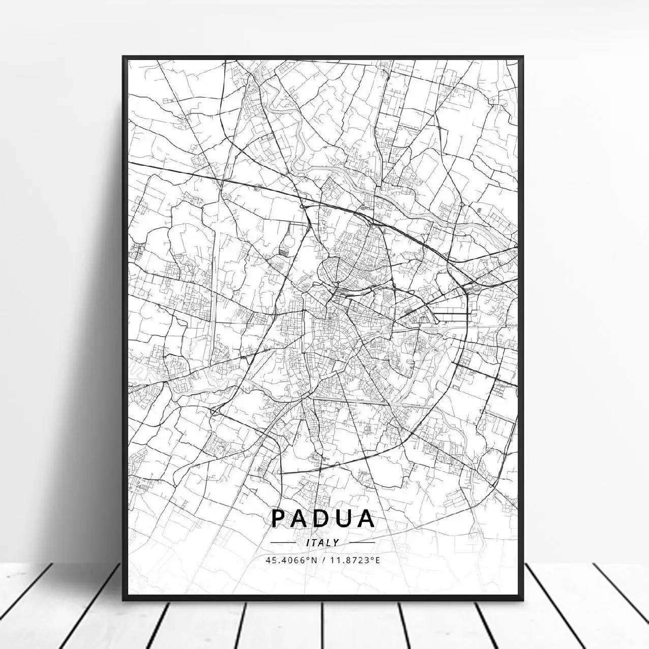 Болонья фоггия Неаполь падуа Турин Верона Италия карта холст художественный