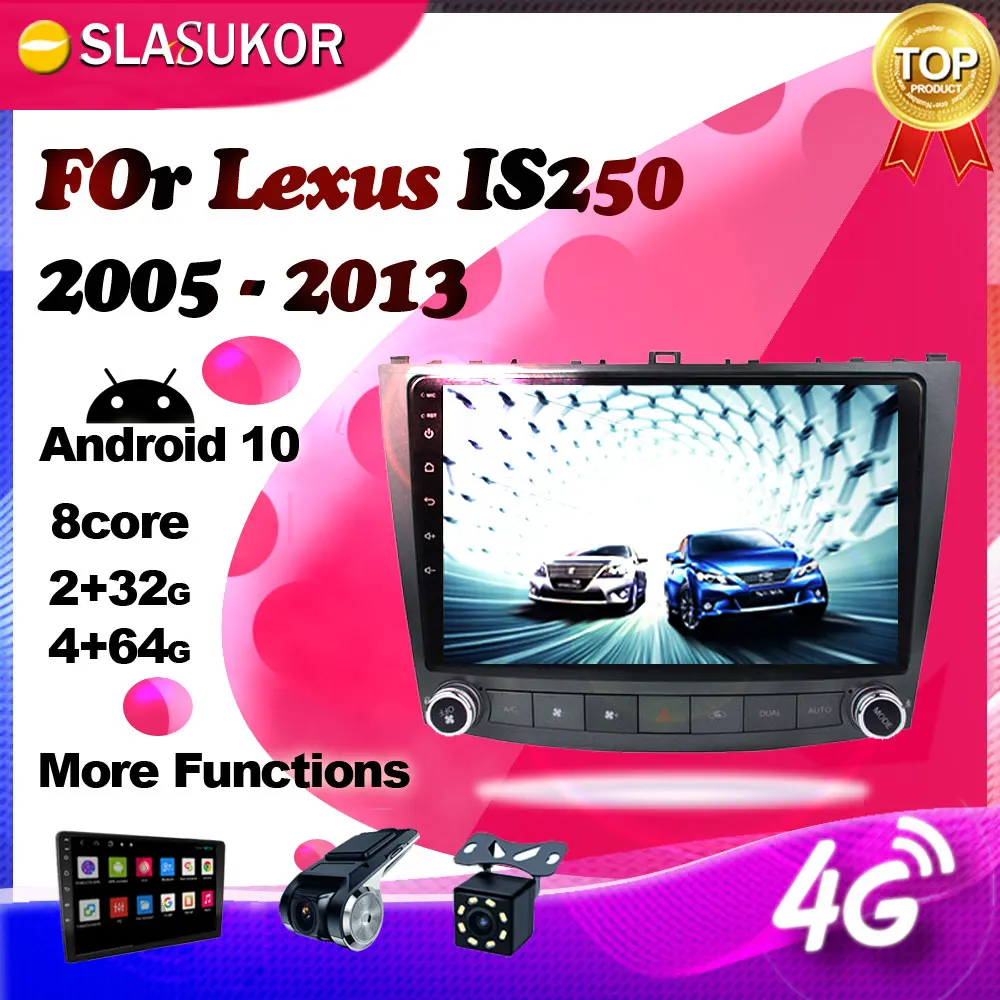 

Мультимедийный видеоплеер на Android для Lexus IS250 XE20 2005 2006 2007-2013, автомобильное радио, аудио, стерео, GPS-навигатор, 2din, разъем 2 din, DVD