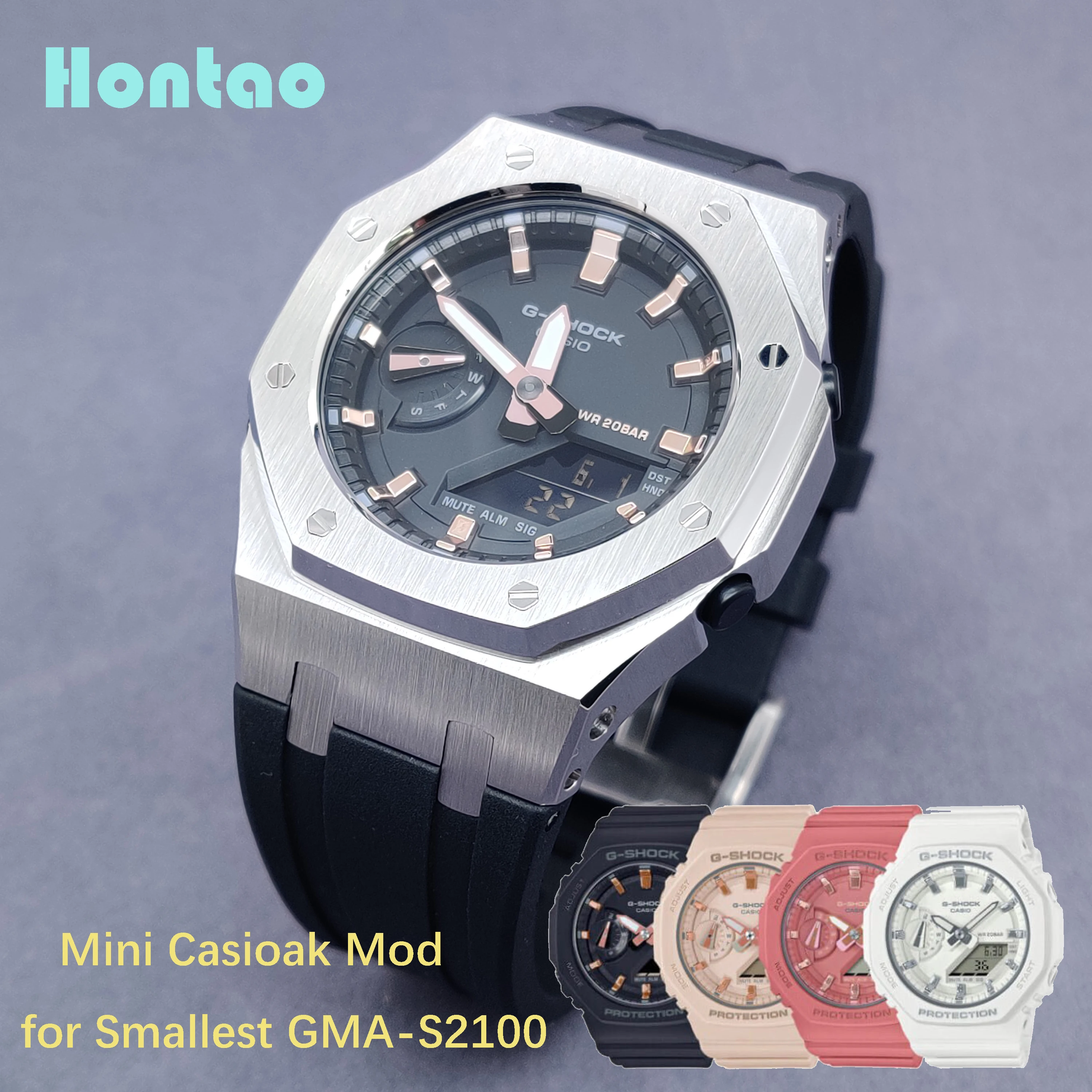Hontao GMA S2100 мини Casioak Mod kit металлической рамкой фторсодержащий каучук ремешок для