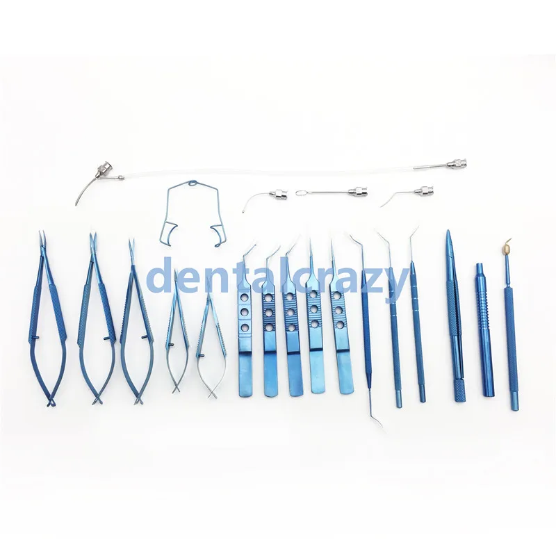 Titanium Cataract Set 21PCS Eye Surgical Instruments with sterilization tray box | Красота и здоровье