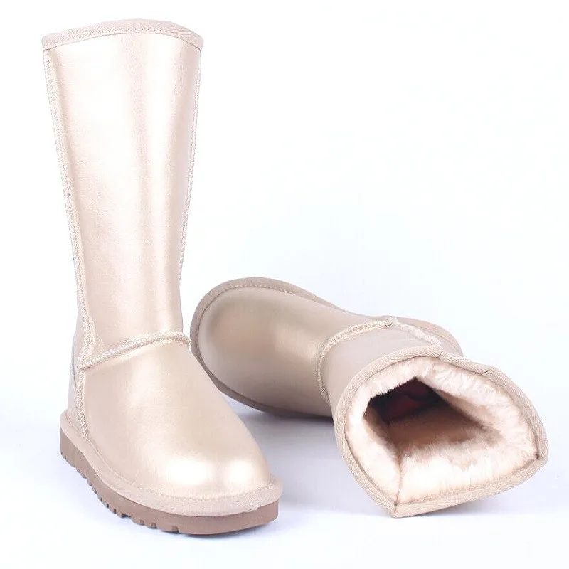 Высокие сапоги 2020 г. Обувь из натуральной кожи женские зимние Mujer Botas ботинки