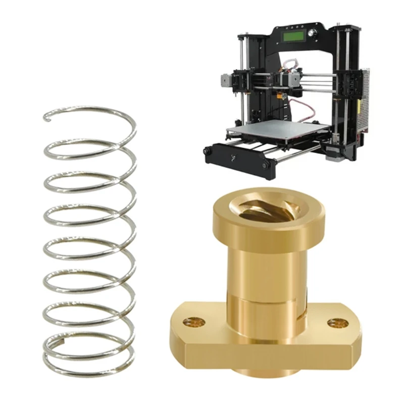 Медная гайка с противоударным винтом T8 используемая для обновления Ender 3/CR10