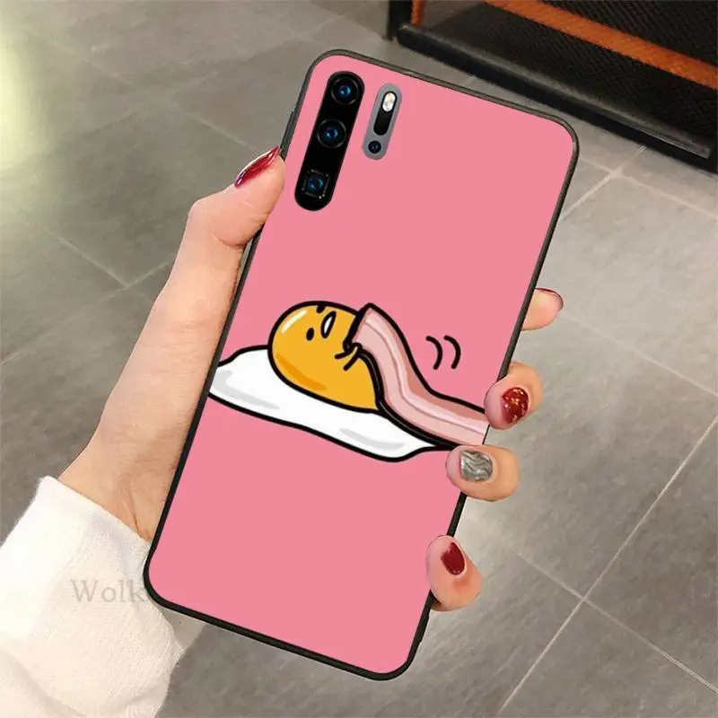 

Hot Cute Cartoon lazy egg Phone Case for huawei mate 10 20 lite 20X 30 40 pro nax fundas cover