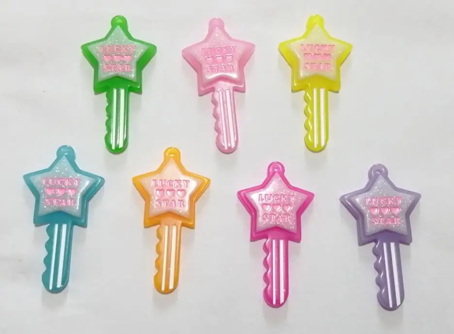 Оптовая продажа! Каваи lucky stars ключ Flatback Смола DIY ремесла Брелок Украшение Серьги