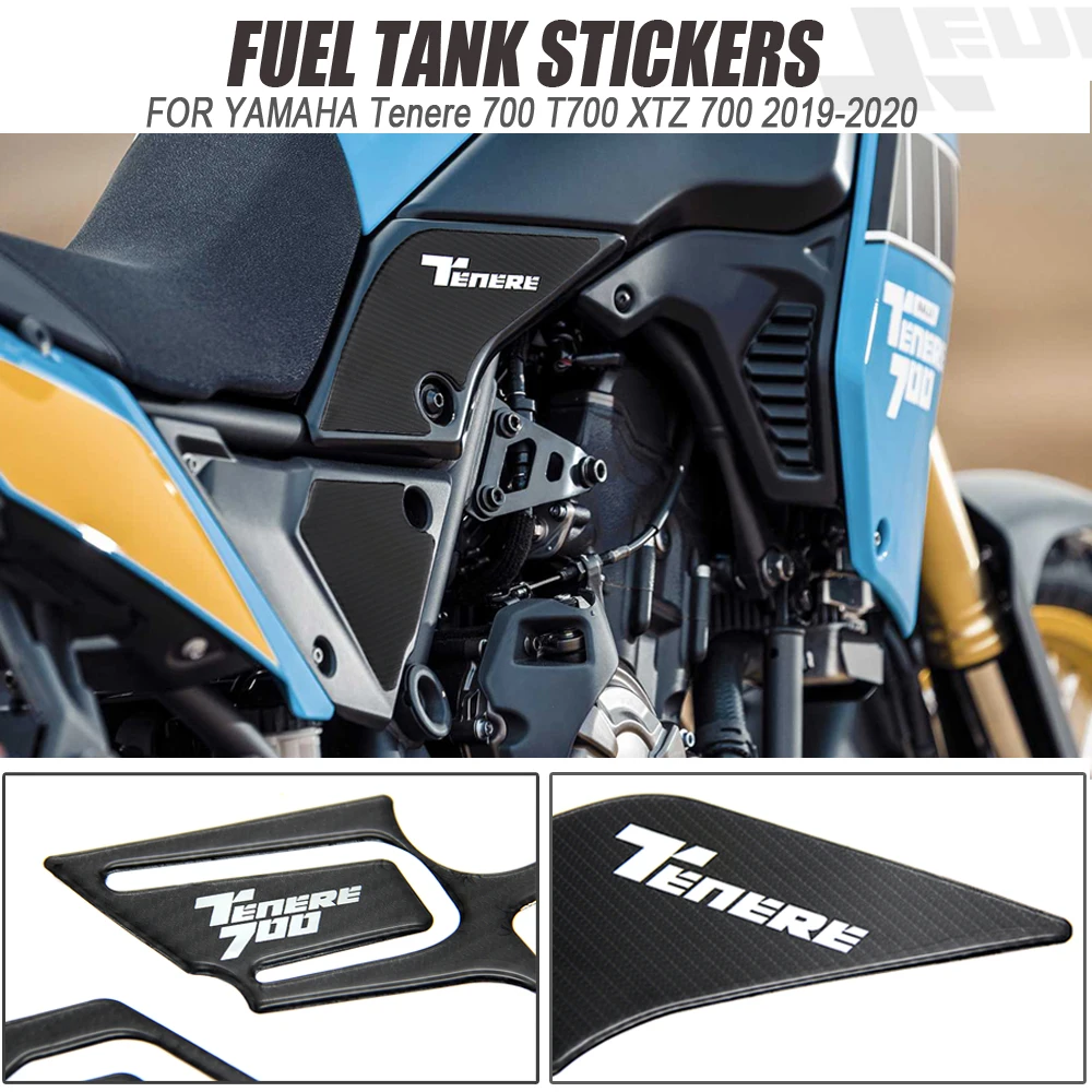 

New FOR YAMAHA Tenere 700 T700 XTZ 700 2019 2020 Waterproof Pad Sticker Motorcycle 3D Non-slip Side Fuel Tank Stickers