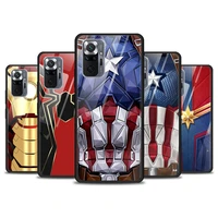 avengers hero marvel for xiaomi redmi note 10 pro max 10s 9t 9s 9 8t 8 7 pro 5g luxury tempered glass phone case cover