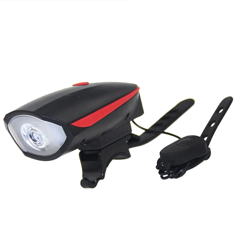 

LED Bicycle Headlight Bike Head Light Front Lamp Cycling + Horn Daily Waterproof