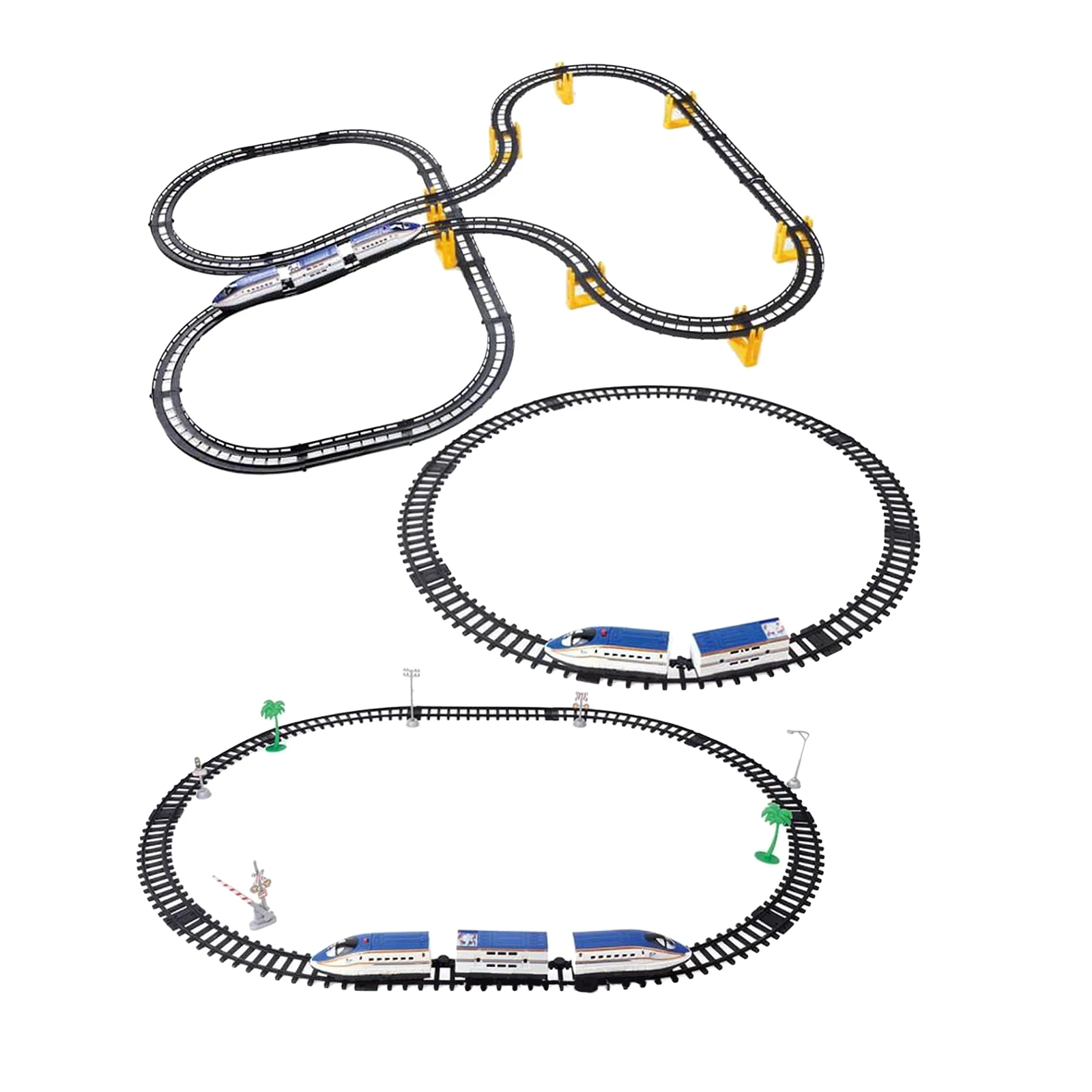 

Classic Toy Train Set for Kids with Headlight, Car Carriage and Track Great