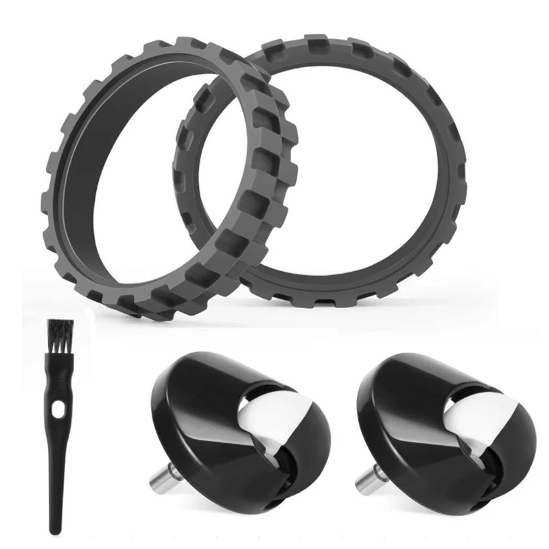 

Top Deals Replace Tires For Irobot Roomba 500,600,700,800,900 Series Vacuum, Front Caster Wheel Assembly (2 Wheel Tires+2 Wheel)