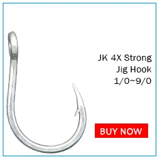 JK LAI-L Shore джигггинг светильник "T" groove Jig hook нержавеющая твердое кольцо лодка рыболовный светящийся двойной рыболовный крючок крючки морские ЛЕЩА