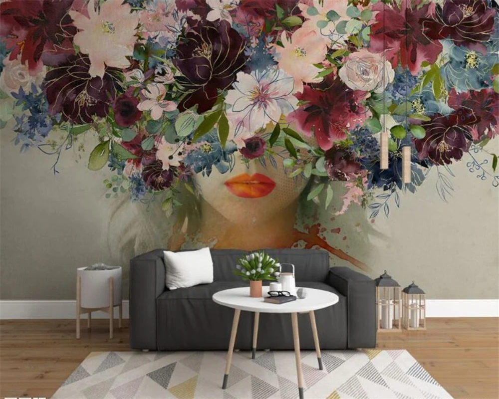 Фотообои 3D ручная роспись красота цветы розы декоративная живопись для спальни |