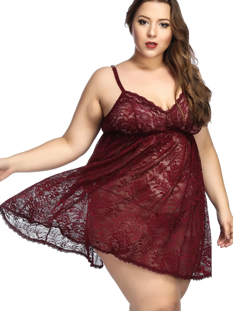 Сексуальное нижнее белье перспективное кружевное женское плюс размер 4XL Babydoll