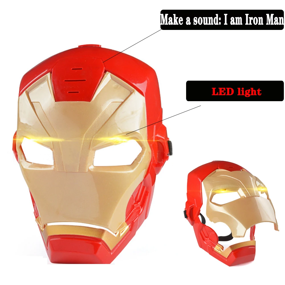LED small speaker Светодиодный детский игрушечная бутафория Мстители Хэллоуин маска - Цвет: LED small speaker