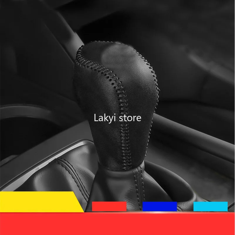 

Faux Leather Car Gear Head Shift Knob Cover Protector Sleeve for Mazda Axela Atenza CX-4 CX4 CX-5 CX5 CX-8 CX8 Car Gear Cover