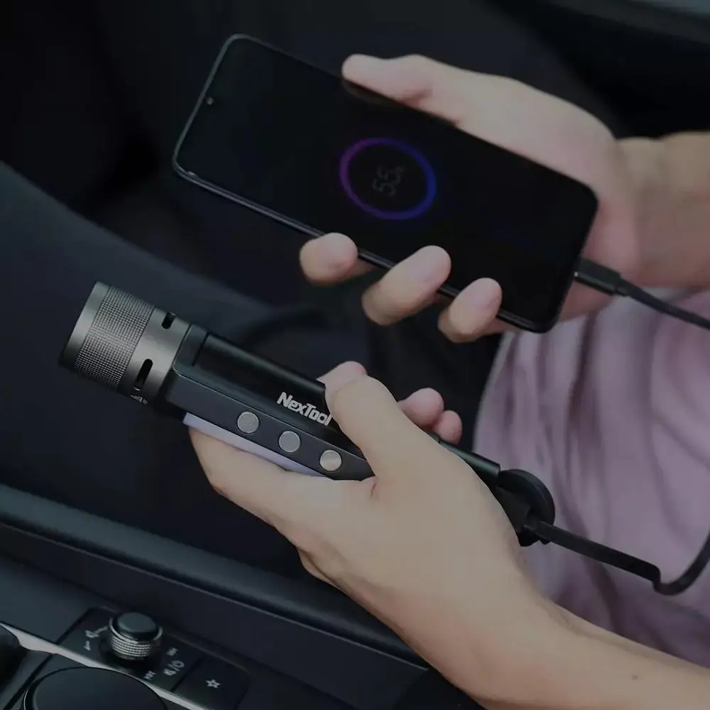 Фонарик Youpin NexTool 6 в 1 светодиодный перезаряжаемый с USB водонепроницаемость IPX4 240 м
