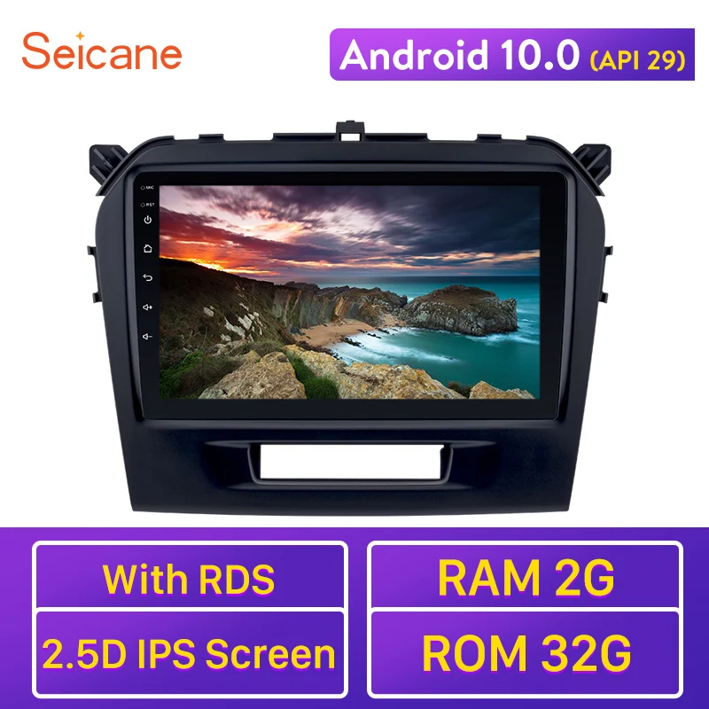 Автомагнитола Seicane головное устройство проигрывателя с GPS Navi 9 &quotHD 1024*600 Android 10 0