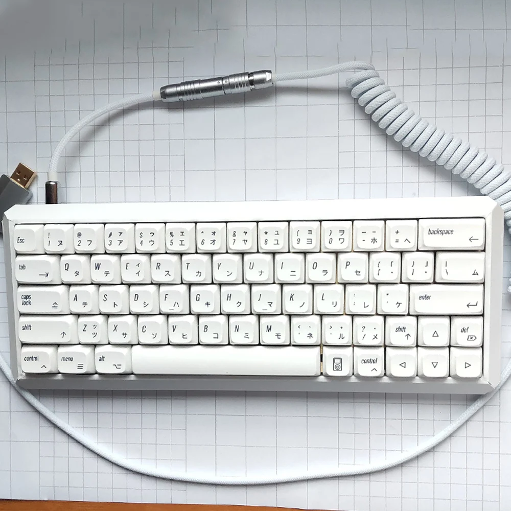 Чисто белый цвет Ретро стиль PBT Ключ Крышки для вишневого переключателя