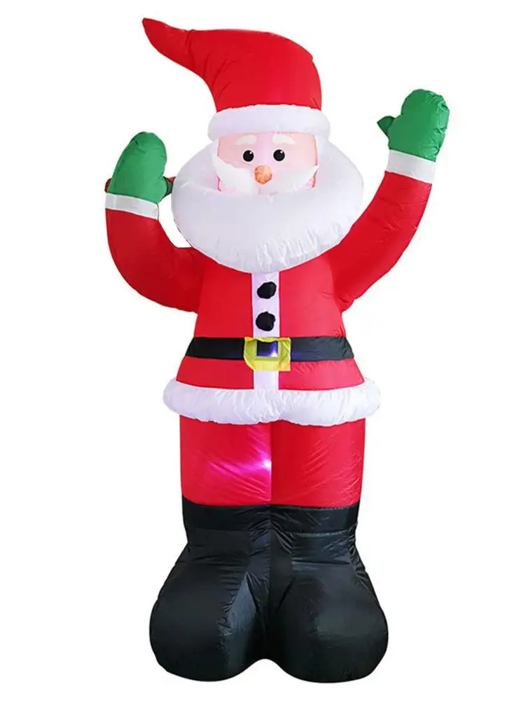 

180cm Christmas Inflatable Santa Claus Model With Led Light Outdoor Ornament New Year Home Party Decoration