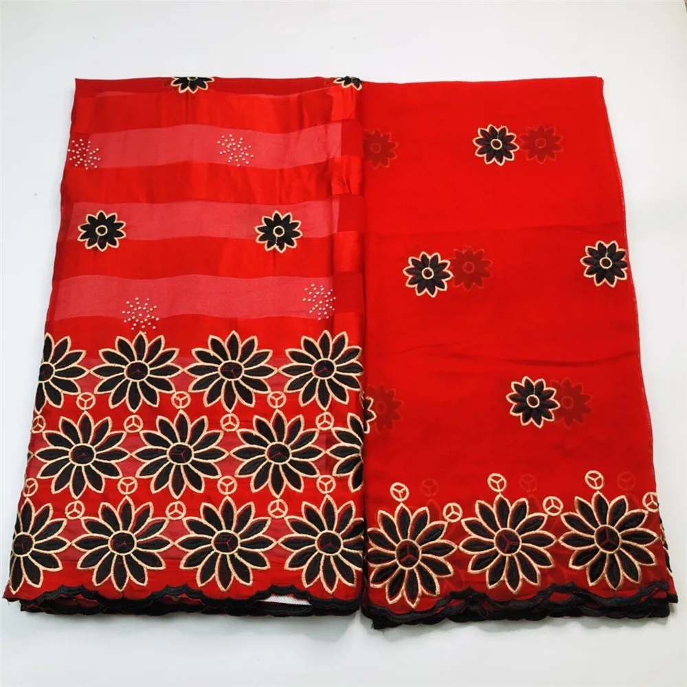 Шифоновая лента с вышивкой 5 ярдов + 2 ярда|Ткань| |