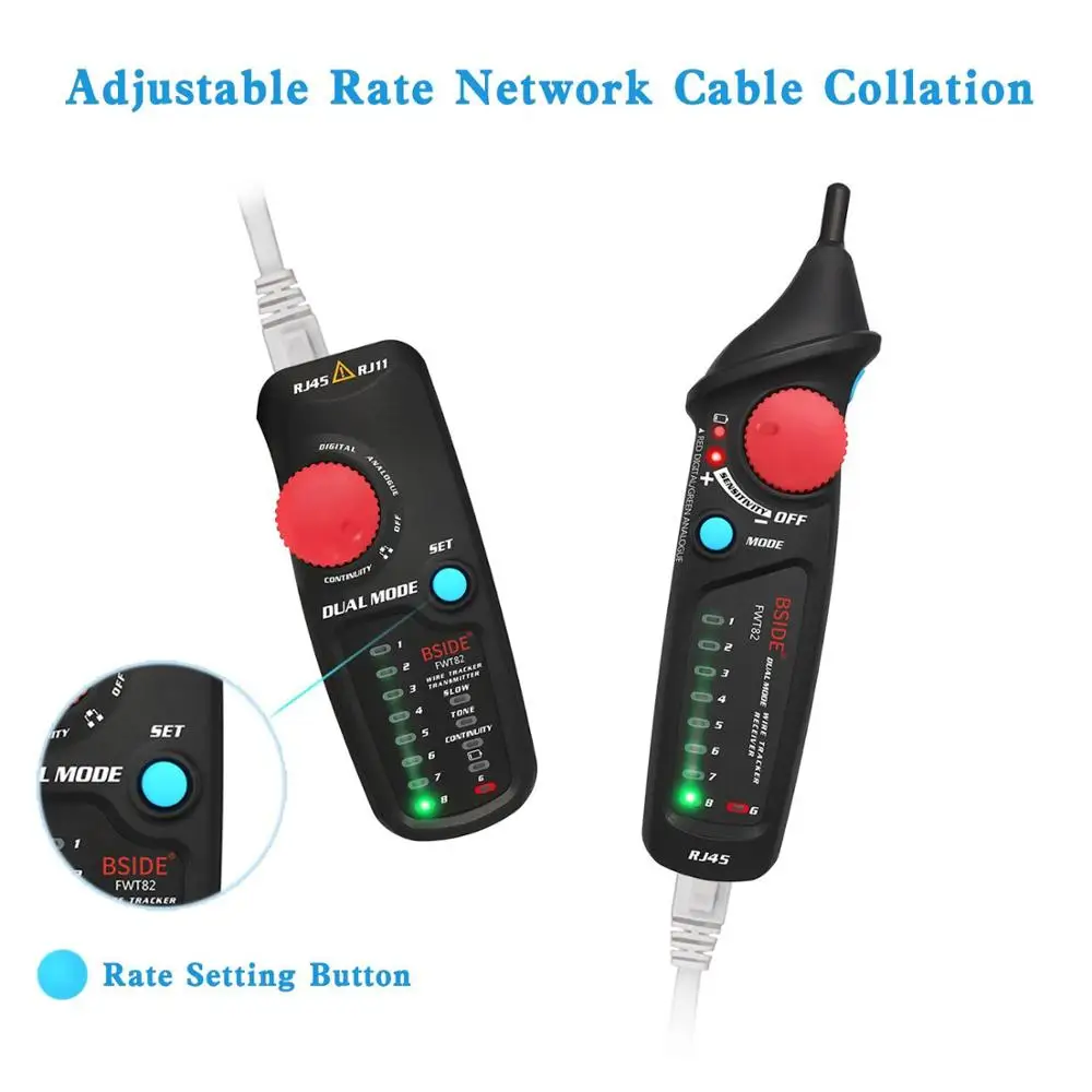 Портативный сетевой Ethernet Кабельный тестер трекер BSIDE FWT11/81/82 RJ45 RJ11 RJ12 CAT5 CAT5e LAN