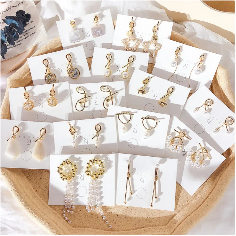 SP&ampCITY простые серьги металлическая серия висячие кристалл жемчуг для девушек