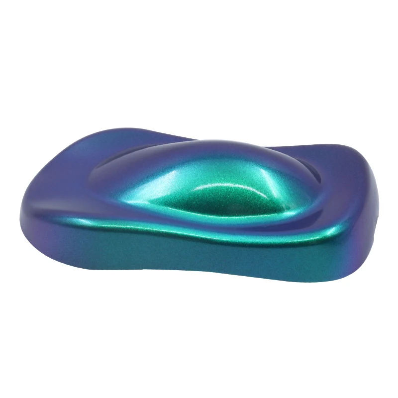 Пигментный Порошок-Хамелеон зеленого цвета 10 г акриловая краска для автомобиля