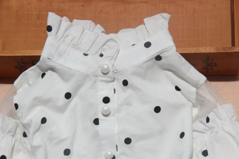 Дизайнерская детская одежда для девочек коллекция 2019 года белая рубашка в