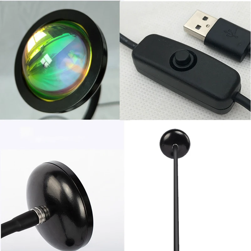 

Lamp LED Photography Light,USB 360 Rotation Atmosphere Projector Night Light for Room Studio Decor