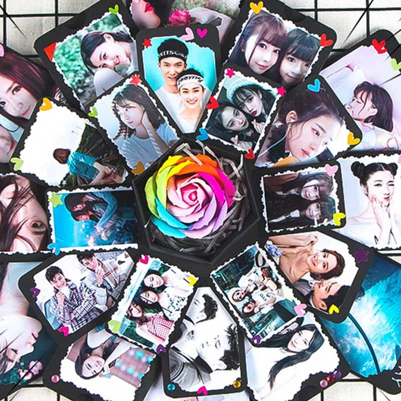 Красочная коробка сюрприз сделай сам для вечевечерние НКИ любовь подарок взрыв