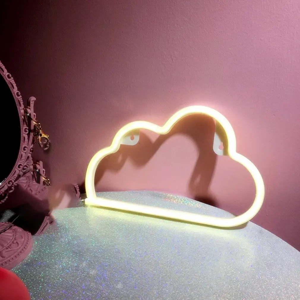

LED Neon Sign Light Cloud Neon Light Wall Background Room Wedding Christmas Decoration Photography Prop Support Dropshipping