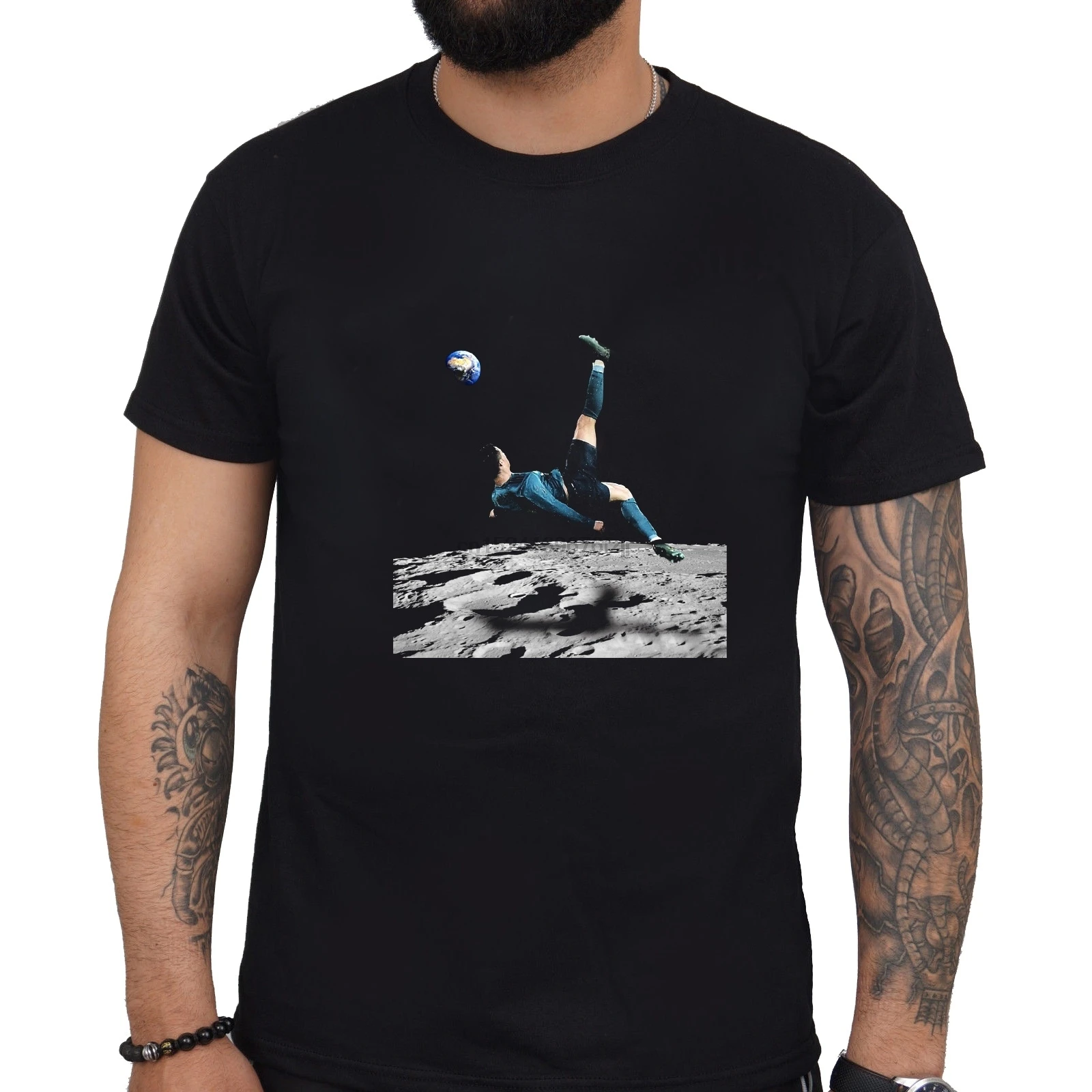 Криштиано Роналду велосипед удар мужские Красивые хлопковые рубашки с коротким