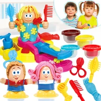 1 set modeling clay toys educational role paly diy hairdresser model for children kids lbv