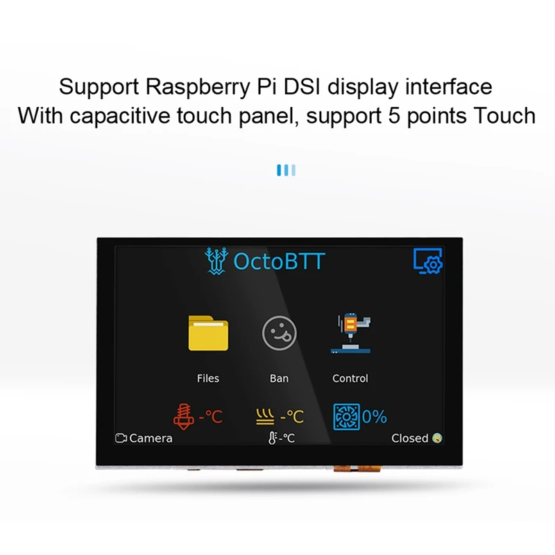 

BIGTREETECH BTT PITFT50 V1.0 Capacitive Contact Screen Panel 800X480MM 5 Inch DSI for Raspberry Pi LCD Display