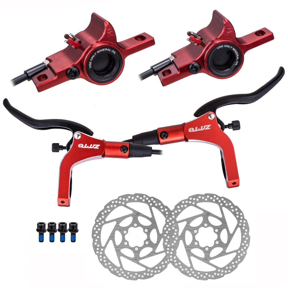 

ZTTO Oil Disc Brake Bike Hydraulic Disc Brake Kit Front and Rear Brake Aluminum Alloy CNC Calipers with 160mm Rotor MTB Bike