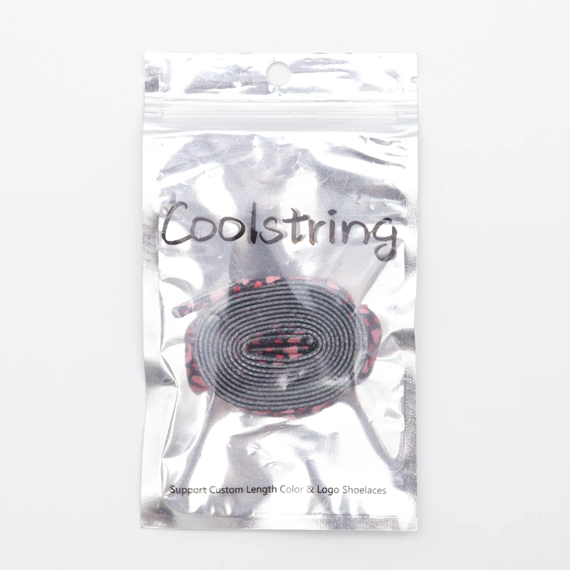 Фото Высококачественные шнурки Coolstring аксессуары 8 мм плоские черные красные с Высококачественные шнурки Coolstring аксессуары 8 мм плоские черные красные с