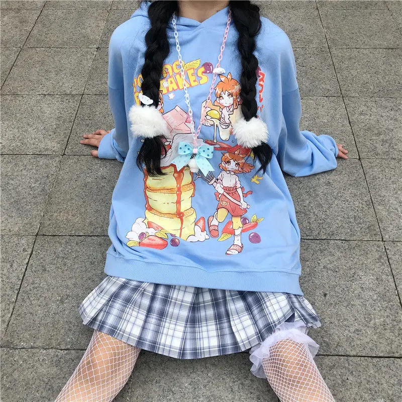 Толстовка Женская Весенняя уличная с принтом в Корейском стиле | одежда