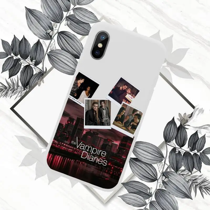 

The Vampire Diaries Customer Phone Case Candy Color for iPhone 6 7 8 11 12 s mini pro X XS XR MAX Plus